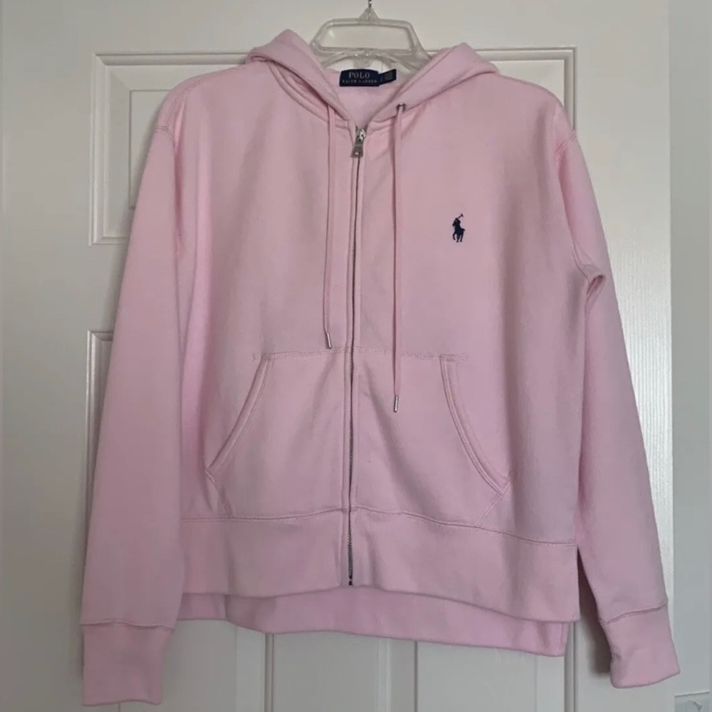 Polo Ralph Lauren Full Zip Hoodie, Barbie Pink, Small